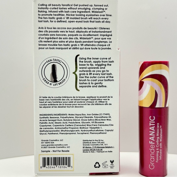 🦋$7 ~ GRANDE Fanatic Fanning & Curling Mascara ~ SEALED - Picture 7 of 9